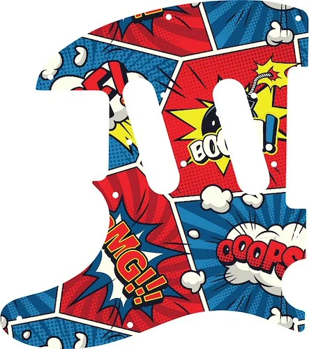 WD Custom Pickguard For Left Hand Fender Classic Player Triple Telecaster #GCM01 Comic Book Graphic