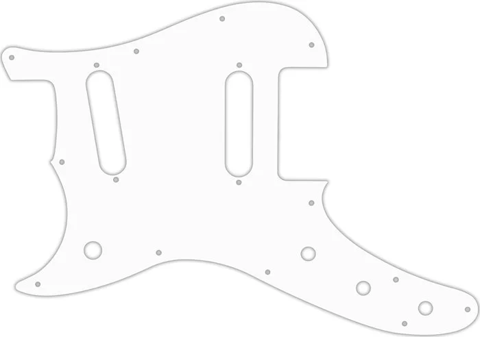 WD Custom Pickguard For Left Hand Fender Duo-Sonic Offset SS #02 White
