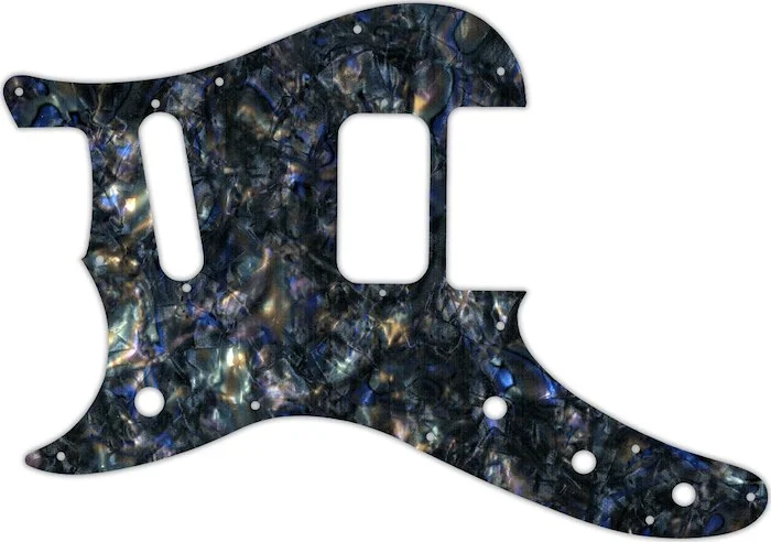 WD Custom Pickguard For Left Hand Fender Duo-Sonic Offset HS #35 Black Abalone