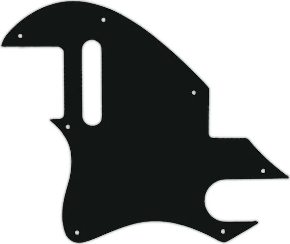 WD Custom Pickguard For Left Hand Fender F-Hole Telecaster #01A Black Acrylic