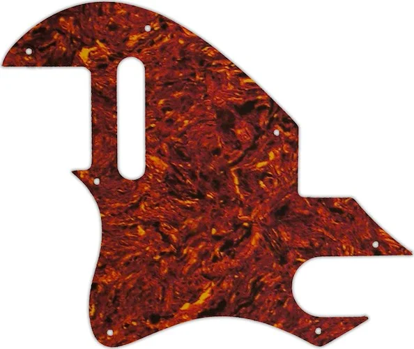 WD Custom Pickguard For Left Hand Fender F-Hole Telecaster #05P Tortoise Shell/Parchment