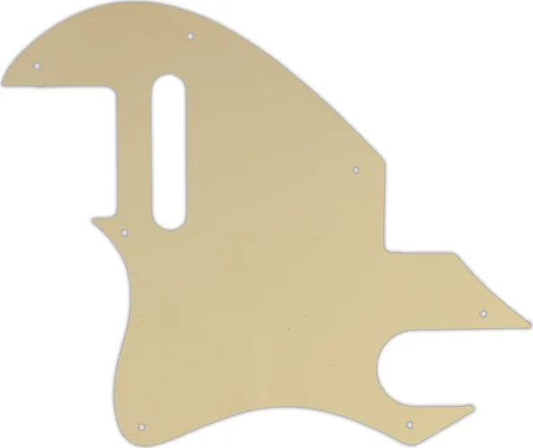 WD Custom Pickguard For Left Hand Fender F-Hole Telecaster #06 Cream