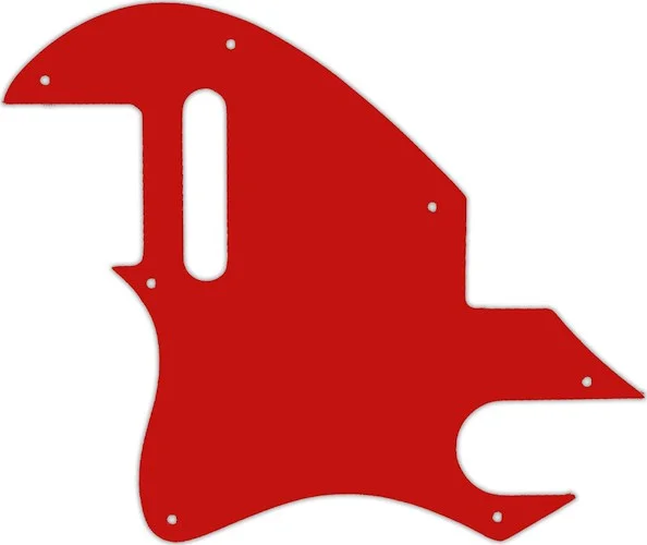 WD Custom Pickguard For Left Hand Fender F-Hole Telecaster #07S Red Solid