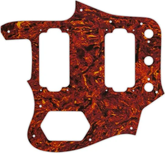 WD Custom Pickguard For Left Hand Fender Jaguar Special Edition HH #05W Tortoise Shell/White