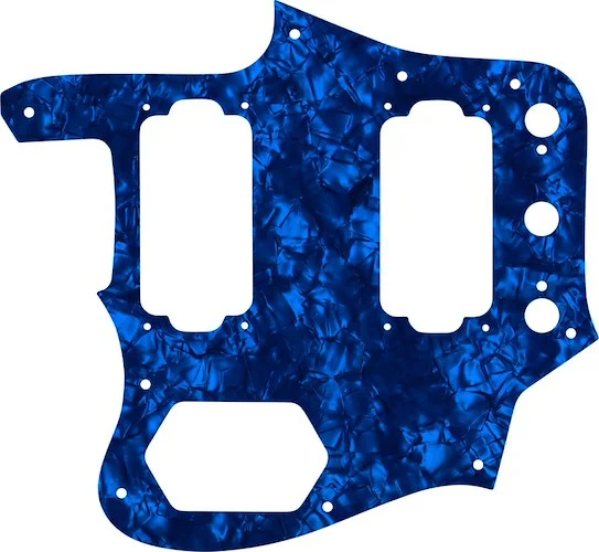 WD Custom Pickguard For Left Hand Fender Jaguar Special Edition HH #28DBP Dark Blue Pearl/Black/White/Black