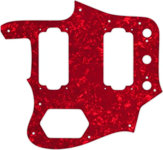 WD Custom Pickguard For Left Hand Fender Jaguar Special Edition HH #28R Red Pearl/White/Black/White