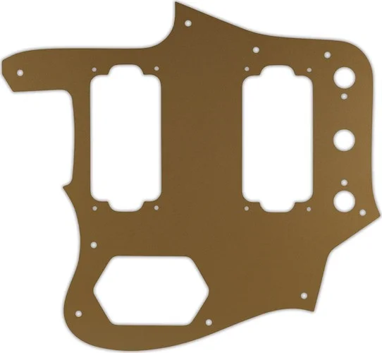 WD Custom Pickguard For Left Hand Fender Jaguar Special Edition HH #59 Gold/Clear/Gold