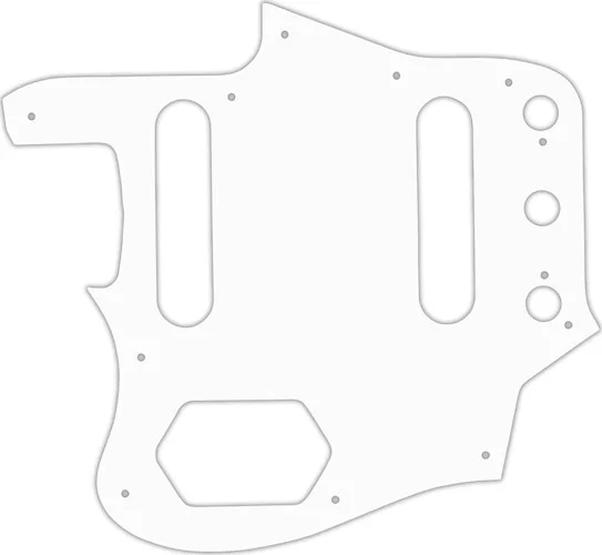 WD Custom Pickguard For Left Hand Fender Johnny Marr Signature Series Jaguar #02M White Matte