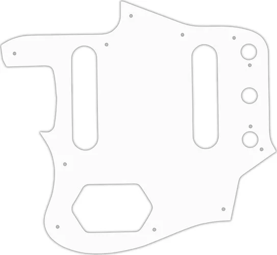 WD Custom Pickguard For Left Hand Fender Johnny Marr Signature Series Jaguar #04 White/Black/White