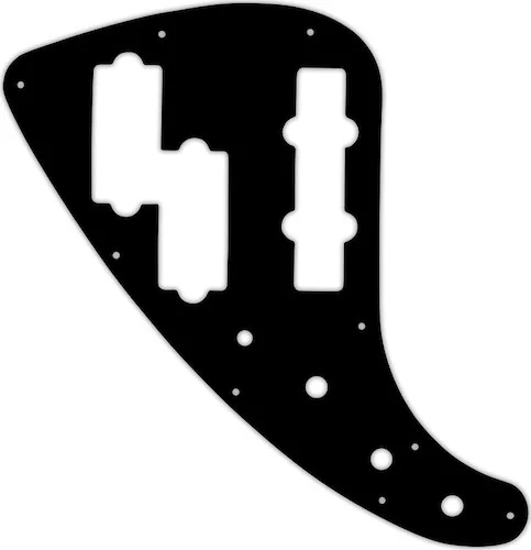 WD Custom Pickguard For Left Hand Fender JP-90 Jazz Bass #01 Black