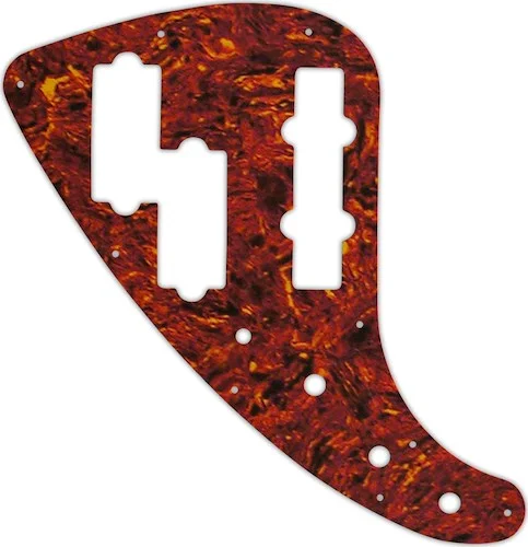 WD Custom Pickguard For Left Hand Fender JP-90 Jazz Bass #05P Tortoise Shell/Parchment