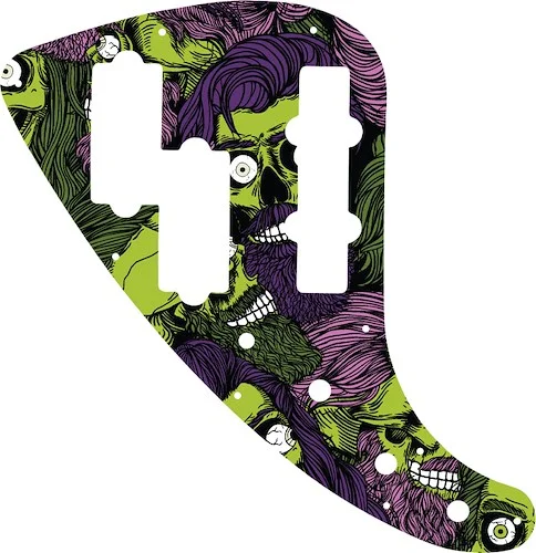 WD Custom Pickguard For Left Hand Fender JP-90 Jazz Bass #GHA02 Zombeard Graphic