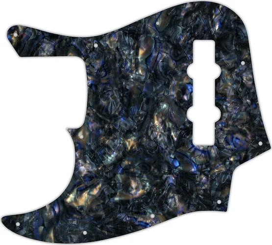 WD Custom Pickguard For Left Hand Fender Made In Mexico Jazz Bass #35 Black Abalone