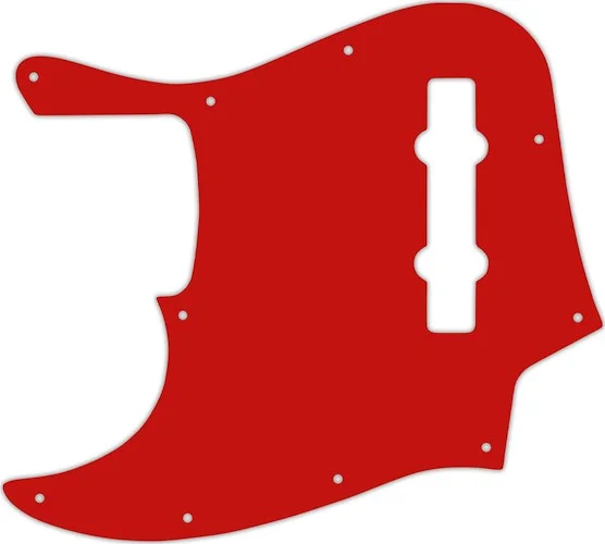 WD Custom Pickguard For Left Hand Fender Made In Mexico 5 String Jazz Bass #07S Red Solid