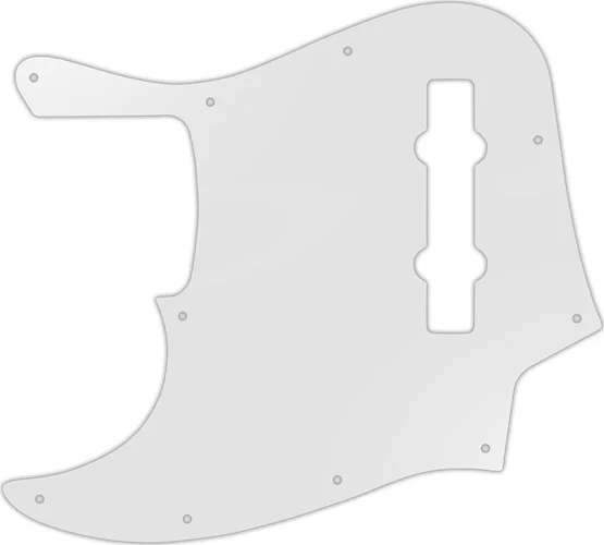 WD Custom Pickguard For Left Hand Fender Made In Mexico 5 String Jazz Bass #22 Translucent Milk White