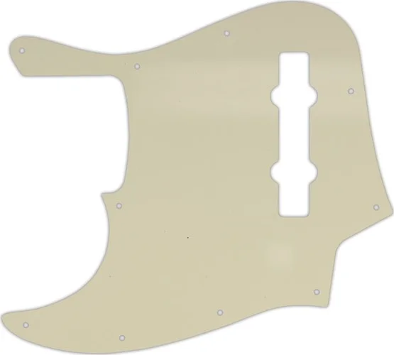 WD Custom Pickguard For Left Hand Fender Made In Mexico 5 String Jazz Bass #55S Parchment Solid