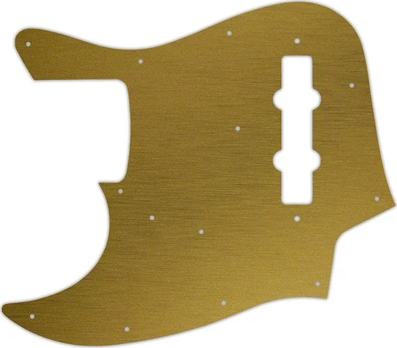 WD Custom Pickguard For Left Hand Fender Made In Japan Jazz Bass #14 Simulated Brushed Gold/Black PVC