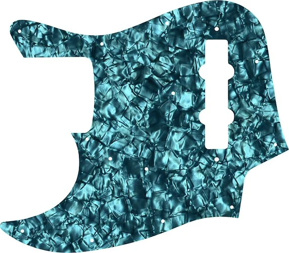 WD Custom Pickguard For Left Hand Fender Made In Japan Jazz Bass #28AQ Aqua Pearl/Black/White/Black