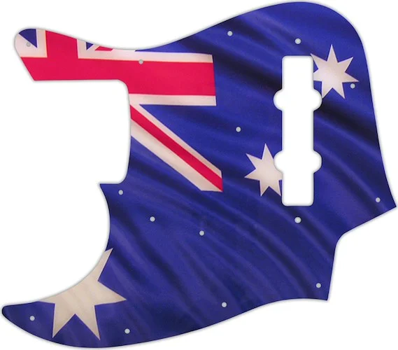 WD Custom Pickguard For Left Hand Fender Made In Japan Jazz Bass #G13 Aussie Flag Graphic