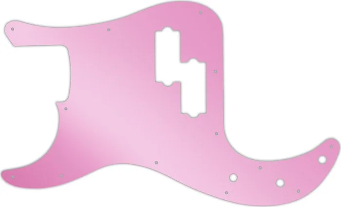 WD Custom Pickguard For Left Hand Fender Made In Mexico Standard Precision Bass #10P Pink Mirror