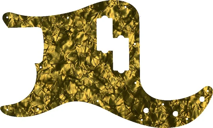 WD Custom Pickguard For Left Hand Fender Made In Mexico Standard Precision Bass #28GD Gold Pearl/Black/White/Black
