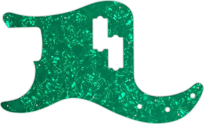 WD Custom Pickguard For Left Hand Fender Made In Mexico Standard Precision Bass #28GR Green Pearl/White/Black/