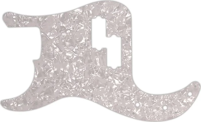 WD Custom Pickguard For Left Hand Fender Made In Mexico Standard Precision Bass #28 White Pearl/White/Black/Wh