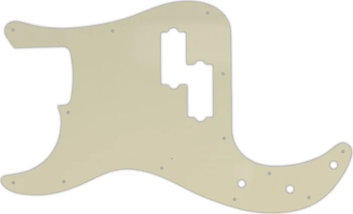 WD Custom Pickguard For Left Hand Fender Made In Mexico Standard Precision Bass #55 Parchment 3 Ply