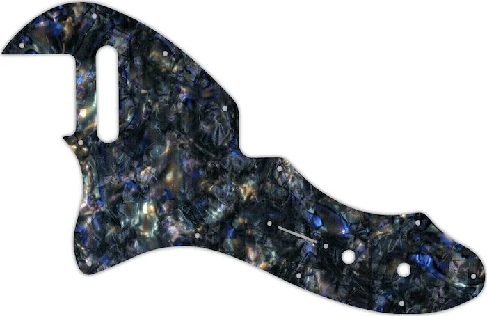 WD Custom Pickguard For Left Hand Fender Made In Mexico '69 Telecaster Thinline Reissue #35 Black Abalone
