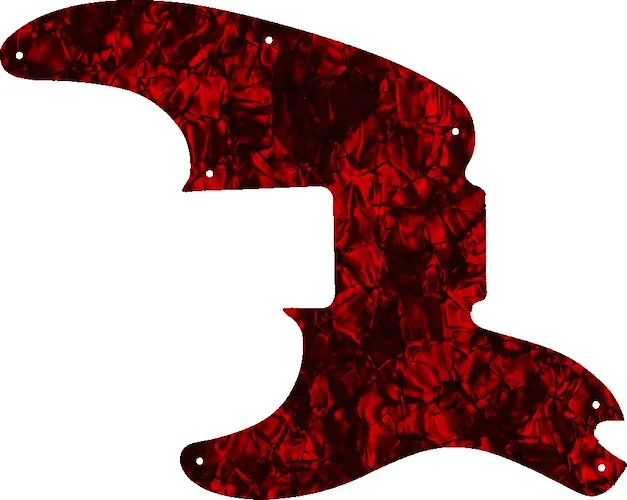 WD Custom Pickguard For Left Hand Fender Mike Dirnt Signature Precision Bass #28DRP Dark Red Pearl/Black/White/Black