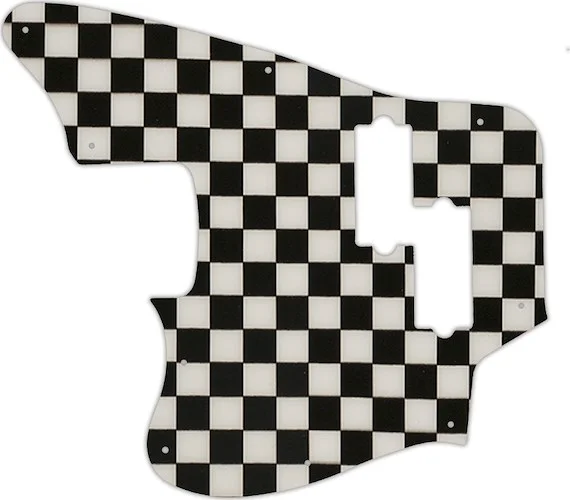WD Custom Pickguard For Left Hand Fender Modern Player Jaguar Bass #CK01 Checkerboard Graphic