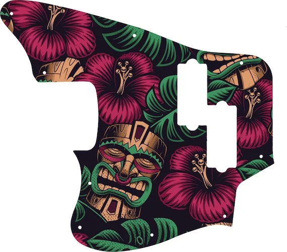 WD Custom Pickguard For Left Hand Fender Modern Player Jaguar Bass #GAL01 Aloha Tiki Graphic