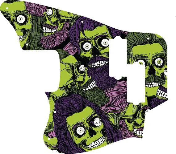WD Custom Pickguard For Left Hand Fender Modern Player Jaguar Bass #GHA02 Zombeard Graphic