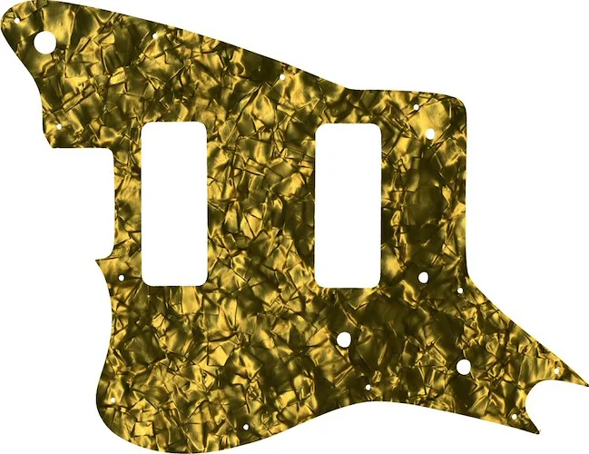 WD Custom Pickguard For Left Hand Fender Modern Player Jaguar - Custom Designed #28GD Gold Pearl/Black/White/Black