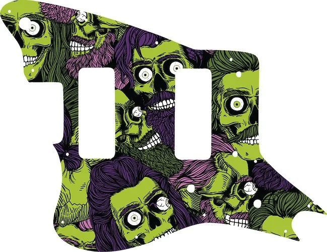 WD Custom Pickguard For Left Hand Fender Modern Player Jaguar - Custom Designed #GHA02 Zombeard Graphic