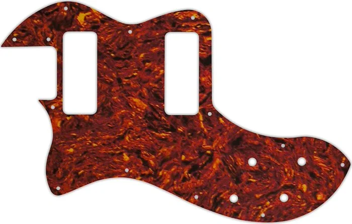 WD Custom Pickguard For Left Hand Fender Modern Player Telecaster Thinline Deluxe #05W Tortoise Shell/White