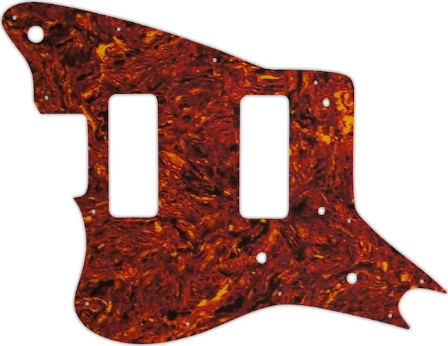 WD Custom Pickguard For Left Hand Fender Modern Player Jaguar - Custom Designed #05P Tortoise Shell/Parchment