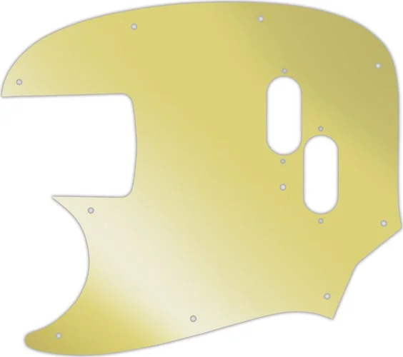 WD Custom Pickguard For Left Hand Fender Mustang Bass Reissue #10GD Gold Mirror