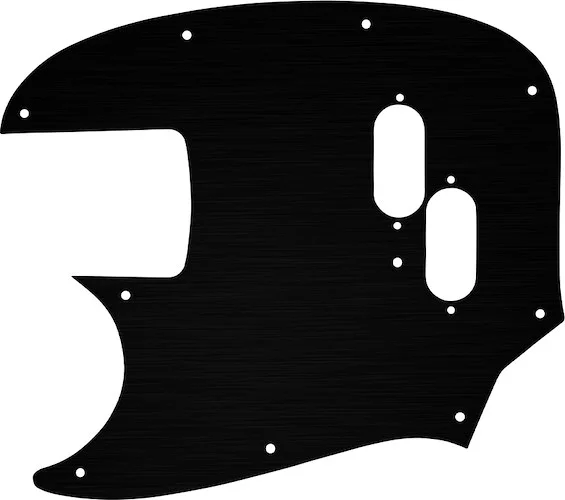 WD Custom Pickguard For Left Hand Fender Mustang Bass Reissue #27 Simulated Black Anodized