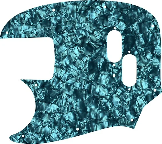 WD Custom Pickguard For Left Hand Fender Mustang Bass Reissue #28AQ Aqua Pearl/Black/White/Black