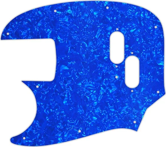 WD Custom Pickguard For Left Hand Fender Mustang Bass Reissue #28BU Blue Pearl/White/Black/White