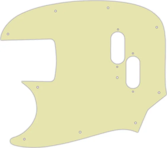 WD Custom Pickguard For Left Hand Fender Mustang Bass Reissue #34 Mint Green 3 Ply