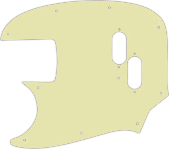 WD Custom Pickguard For Left Hand Fender Mustang Bass Reissue #34T Mint Green Thin