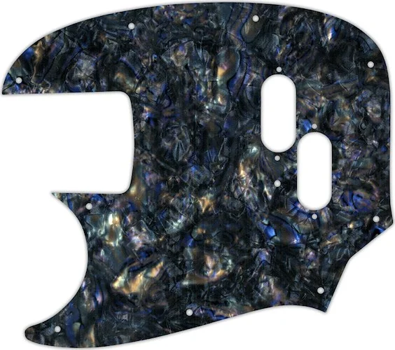 WD Custom Pickguard For Left Hand Fender Mustang Bass Reissue #35 Black Abalone