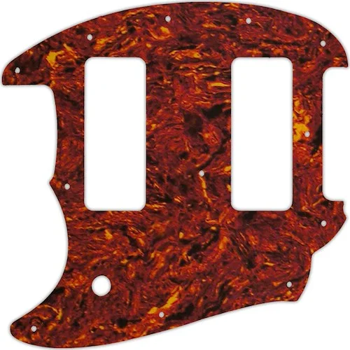 WD Custom Pickguard For Left Hand Fender OffSet Series Mustang #05P Tortoise Shell/Parchment