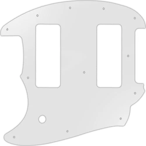 WD Custom Pickguard For Left Hand Fender OffSet Series Mustang #22 Translucent Milk White