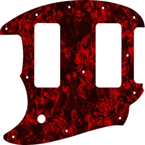 WD Custom Pickguard For Left Hand Fender OffSet Series Mustang #28DRP Dark Red Pearl/Black/White/Black