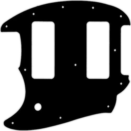 WD Custom Pickguard For Left Hand Fender OffSet Series Mustang #29 Matte Black