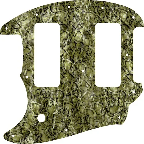 WD Custom Pickguard For Left Hand Fender OffSet Series Mustang #31 Snakeskin