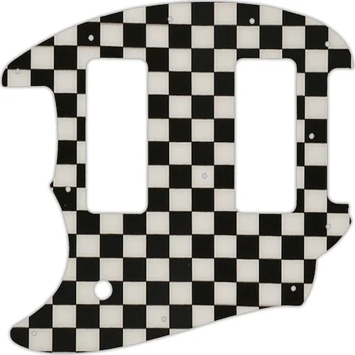 WD Custom Pickguard For Left Hand Fender OffSet Series Mustang #CK01 Checkerboard Graphic